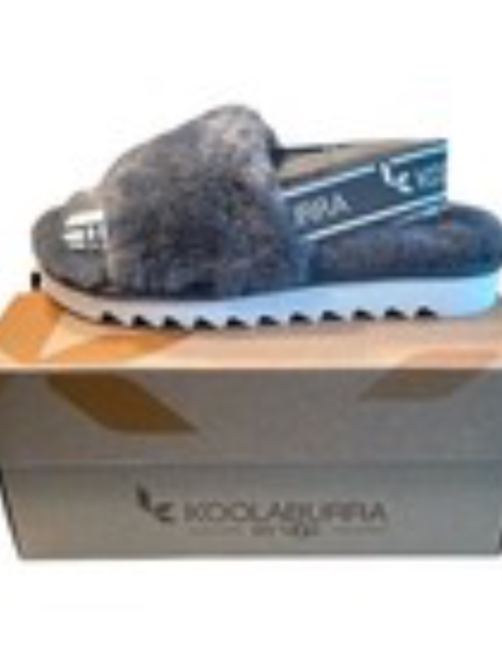 Ugg Girls Fuzz'n Gray Slides‎ Size 13 Toddler Sandals - Picture 3 of 8